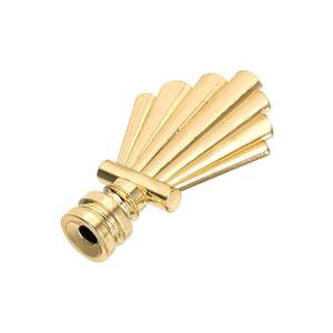 lot 272 image: PATIKIL 44mm Lamp Shade Finial, Lamp Finials Caps Knob 14-27 Inch Threaded Alloy Solid Lamp Finial Decoration for Lamp Shade Table Floor Lamps, Golden - Retail $9