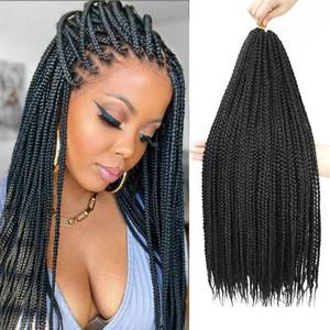 lot 285 image: YUSSAY Crochet Box Braids 14 Inch Goddess Box Braids Crochet Hair Pre looped Crochet Hair for Black Women (14 Inch Black) - Retail $19