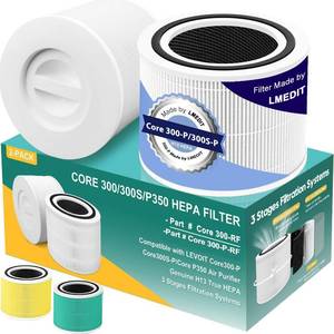 lot 291 image: Core 300 Replacement Filter for LEVOIT Core 300,Core 300S,Core P350,Core300-P, Core 300 Replacement Filter,3-in-1 H13 True HEPA & Activated Carbon Filter, Core 300-RF,2 Pack - Retail $29