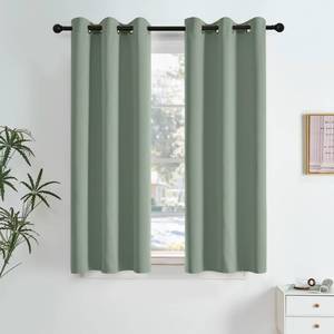 lot 305 image: NICETOWN Sage Green Room Darkening Curtains 63 Inches Long 2 Panels for Living Room, Bedroom, Nursery Summer Thermal Insulated Blackout Drapes Grommet Noise Reducing Window Treatment, W40 - Retail $14