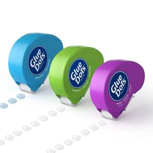 lot 331 image: Glue Dots Dot N Go Glue Dot Dispenser Project Pack with 200 Permanent, Poster, and Removable Double-Sided Adhesive Craft Dots Each, 38-Inch - Retail $12