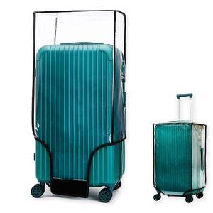 lot 349 image: ZOUNI Clear PVC Luggage Cover Protectors, 30 Inch Waterproof Transparent Travel Luggage Protector Suitcase Cover Protectors for Wheeled Suitcase (30��20.8 L x 13 W x 29.5 H��) - Retail $16