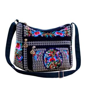lot 357 image: PHEVOS Hobo Crossbody Handbag for women, Hippie Shoulder Bags Purse Vintage Ethnic Tribal Embroidered Boho Hippie for Ladies - Retail $19