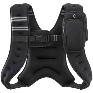 lot 374 image: ZELUS Weighted Vest, 6lb8lb12lb16lb20lb25lb30lb Weight Vest with Reflective Stripe for Workout, Strength Training, Running, Fitness, Muscle Building, Weight Loss, Weightlifting, Black(12 lb) - Retail $29