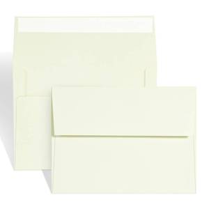 lot 378 image: 100 Pack A2 Ivory Envelopes Self Sealing Adhesive Perfect for Weddings, RSVP, Invitations, Baby Shower,Greeting Cards,Announcements, Thank You Notes A2(4.375 x5.75 Inches) - Retail $15