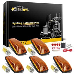 lot 391 image: Partsam 5X 264159AM 5-5050-SMD T10 194 Amber LED Cab Marker Roof Running Lights  Wiring Pack Compatible with C1500 C2500 C3500 K1500 K2500 K3500 1988-2002 Pickup Trucks - Retail $31