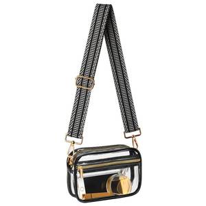 lot 429 image: FANGSUN Clear Crossbody Bag Stadium Approved, Clear Purse for Women, Transparent Shoulder Messenger Handbag for Concert Sport - Retail $12