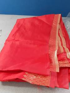 lot 455 image: Womens Kanjivaram Art Silk Saree Soft Banarasi Style Sari With Blouse Piece For WeddingPartywear Gift Item Pack of 1 (Red)