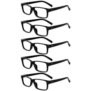 lot 476 image: Eyekepper Vintage Reading Glasses for Men - 5 Pack Spring Hinges Classic Readers - Black Frame 2.75 - Retail $15