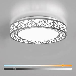 lot 485 image: Lightania 14 Inch Flush Mount Ceiling Light, Modern Brushed Nickel LED Ceiling Light Fixture, 24W 2400LM 2700-6500K Adjustable, Dimmable Ceiling Lights for Bedroom, Kitchen, Hallway, Bathroom, ETL - Retail $60