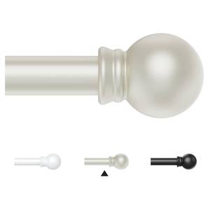 lot 496 image: Thestoa Nickel Curtain Rods for Windows 48 to 84-92 Inch, Stainless Steel Long Curtain Rods for Bedroom, Living Room, Kitchen, Farmhouse, Outdoor - Retail $17