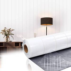 lot 498 image: Geelin Shiplap Peel and Stick Panels for Walls Self Adhesive PVC Slat Wall Panel 15.75x 118 Peel and Stick Wallpaper Backsplash Soundproof Wall Panels for Bedroom Living Room Decor Ceiling - Retail $38