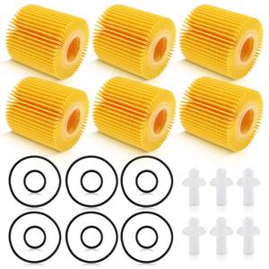 lot 500 image: Engine Oil Filter - 6 Pack Compatible with Toyota Camry 2007-2017, Lexus, Scion, RAV4, Highlander, Avalon, Tacoma, Sienna 04152-YZZA1 04152-31090 04152-YZZG1 04152-0V010 - Retail $17