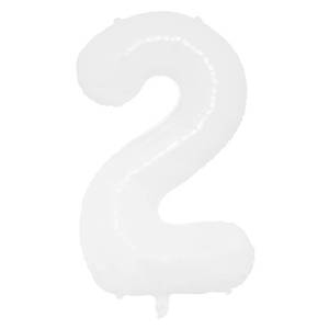 lot 508 image: 32 inch White Number Foil Helium Balloons 0 1 2 3 4 5 6 7 8 9 Birthday Party Baby Shower Decoration Adult Wedding Helium Globos (32 inch White 2) - Retail $5
