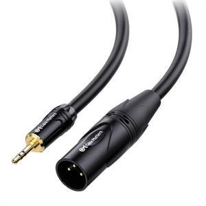 lot 511 image: Cable Matters 3.5mm to XLR Cable - 6ft, Male to Male XLR to 18 Inch Cable, Compatible with iPod, MP3 Player, Laptop, Voice Recorder, and More, Black �� Not for Microphone Use - Retail $10