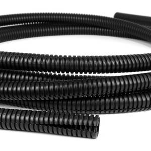 lot 11 image: Split Wire Loom Tubing,10,25ft Cord Protectors from Pets No Chew, Flexible Wire Covers Cord Protectors, Protective Split Cable Sleeve for Automotive Home Industrial Wires(Black, 0.3inch-10ft) - Retail $6