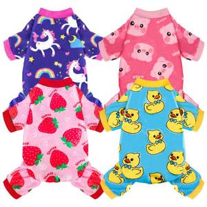 lot 41 image: 4 Pack Dog Pajamas Soft Lightweight Dog Recovery Suit Onesie Clothes for  Large Female Pet Boys Girls Dogs Cats - Retail $17