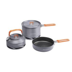 lot 47 image: Fire-Maple Feast Outdoor Camping Cookware Set, Portable Stackable Camping Pots and Pans Set with Kettle, Compact Camping Cookware Mess Kit for Hiking, Fishing and Backpacking - Retail $63