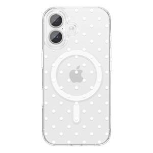 lot 55 image: ZTOFERA Magnetic for iPhone 16 Case,Cute Polka Dot Phone Case Aesthetic Striped Clear Trendy Slim Soft Shockproof Protective Phone Cover for Women Girls, White Dot - Retail $10