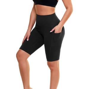 lot 79 image: Pre Owned GAYHAY Biker Shorts for Women with Pockets - 853 Booty High Waisted Black Spandex Volleyball Short for Workout Yoga LargeXL - Retail $8