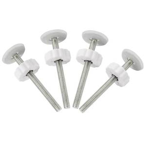lot 82 image: Pet Gates Spindle Rods 10mm(M10) - Replacement Parts Threaded Screw Bolts Hardware Kit Wall Protector for Baby Pressure Mounted Safety Door & Pet Stair Gates (White, M10 9CMLong) - Retail $8