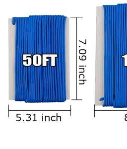 lot 104 image: HERCULES 750lb Paracord 4mm 11 Strands Tactical Parachute Cord, 50 100 250 1000 Utility Rope for Camping, Survival, Outdoor Gear (Royal Blue, 50FT) - Retail $6