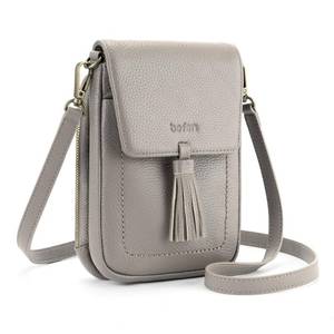 lot 111 image: befen Gray Phone Crossbody Bag for Women, RFID Cell Phone Purse with Card Slots, Multi Pocket Small Crossbody Purse - Retail $35