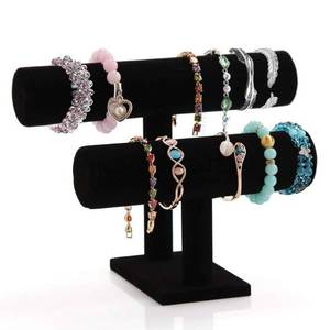 lot 167 image: PowerKing 3 Tiers Black Velvet Jewelry Organizer Stand, Detachable Bracelet Display Stand and Holder, Jewelry Display Organizer for Bracelet Watch - Retail $5,118