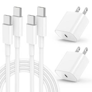 lot 206 image: iPhone 17 16 15 Fast Charger, 20W USB C Charging Block for Apple iPhone 17 Pro Max17 Air16 Pro15 Plus, iPad 1211 inchMini6 Gen,Wall Plug Power Adapter Cube Brick6ft Type C to C Cable Cord Long - Retail $14