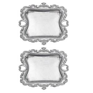 lot 212 image: (2 Pack) Vintage Small Sliver Ring Dish, Birthday & Wedding Gifts for Women��Wedding Ring Tray - Sliver - Retail $19