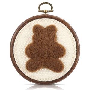 lot 213 image: Chunful Felted Bear Nursery Wall Decor Cute Wall Art Decorative Artwork for Nursery Themes Bathroom Living Room Classroom Home Decoration - Retail $10