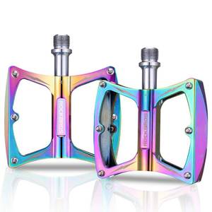 lot 218 image: ROCKBROS Mountain Bike Pedals 916 MTB Pedals Aluminum Road Bike Pedals Sealed Bearing Bicycle Lightweight Platform Flat Pedals for BMX MTB - Retail $24