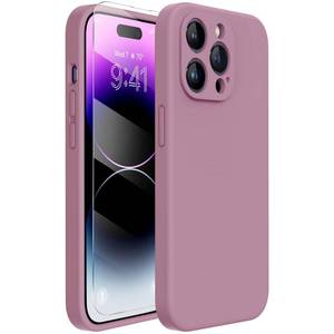 lot 227 image: Miracase Designed for iPhone 14 Pro Case with Screen Protector, Upgraded Camera Protection, Shockproof Liquid Silicone Rubber Phone Case Cover for 14 Pro 6.1 inch, Blackcurrant - Retail $19