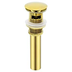 lot 243 image: Yodel Faucet Bathroom Sink Drain with Overflow - Big Cap Fit for Large Undermount Sink with 1 34 Drain Opening - Pop Up Vanity Sink Drain,Polish Gold,Y1618Y-TG - Retail $20