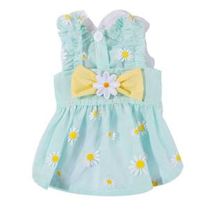 lot 952 image: Flowers Elegant Princess Small Dog Dress Spring Summer Dog Dresses Girls Puppy Lightweight Pet Dresses Medium - Retail $10