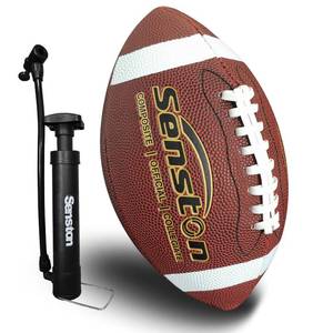 lot 958 image: Senston Football Official Size 9 Premium Composite Leather High School Size Football with Pump - Retail $21