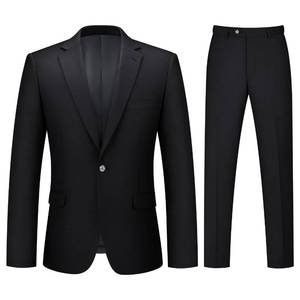 lot 987 image: LORENZO BRUNO Mens Suit 2 Piece Black Suits for Men One Button Slim Fit Solid Jacket & Pants Tuxedo Set Business Wedding Party, Black, L - Retail $60