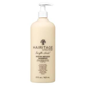 lot 2546 image: Hairitage Length Check Biotin Shampoo with Jamaican Black Castor Oil - Thickening  Volumizing - Sulfate Free  Color Safe  Vegan - Hydrating Repair Shampoo for Thinning Hair 21 Oz. - Retail $11