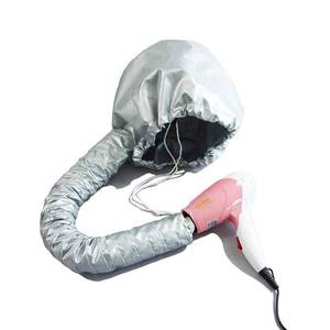 lot 2560 image: FMELAH Bonnet Hair Dryer Attachment, Foldable Hair Dryer Cap, Portable Soft Hair Drying Salon Cap with Heat for Hair Treatment (Silver) - Retail $7