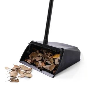 lot 2617 image: Eyliden Large Commercial Dustpan with Comb Teeth, Upright Heavy Duty Dust Pan for Restaurants Garages Courtyard Sidewalks Lobby Home Kitchen Room Office Classroom (1pc Dustpan) - Retail $25