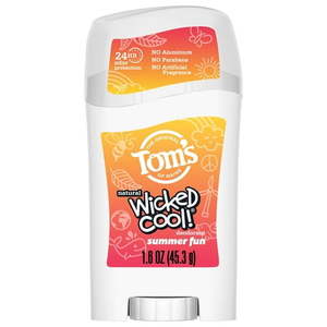 lot 2619 image: Toms of Maine Summer Fun Wicked Cool Natural Deodorant for Tweens  Aluminum Free Deodorant Stick  1.6 oz