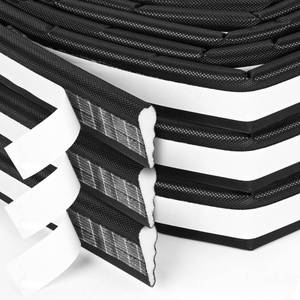 lot 2621 image: 3 Pcs 196 Inch Wedge-Shape Foam Window Weather Stripping Door Seal Insulation Strip, Soundproofing Window Inserts Foam Self Adhesive Draft Stopper Light Blocker for Winter Window Door Gaps, Black - Retail $16