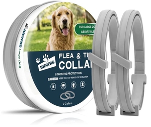 lot 2634 image: Dog Flea Collar, Flea Collars for Dogs, Natural Flea Tick Collar, 8 Months Protection, Adjustable Size, Easy to Use,2P - Retail $19