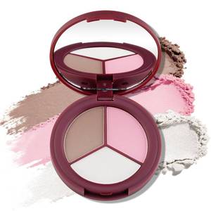 lot 2682 image: Color Nymph 3-Shade Contour Palette with Highlighter Bronzer Blush for Fair Skin - Highlighting & Contouring Makeup Palette to Sculpt  Glow, Vegan Cruelty-Free, Shimmer & Matte Travel Makeup Kit #01 - Retail $10