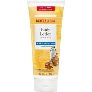 lot 2706 image: Burt s Bees Vitamin E Body Lotion for Normal to Dry Skin with Milk and Honey  6 oz