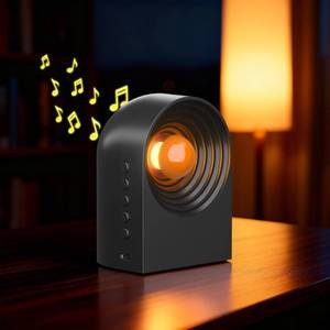 lot 2711 image: UNEEDE White Noise Sound Machine with Bluetooth Functionality, Night Light, Portable Bluetooth Speaker with Noise Canceling for Office & Sleeping, Meditation, Gathering (Black) - Retail $17