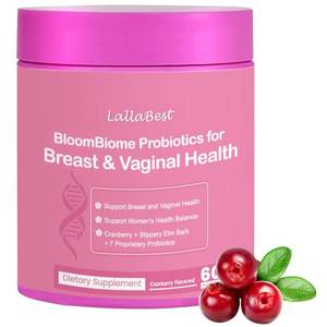 lot 2713 image: LallaBest Vagina &amp Breast Probiotic Gummies for Women,with Slippery Elm Cranberry Extract,Supports Womens Wellness &amp PH Balance,Clean,60 Gummies - Retail $7