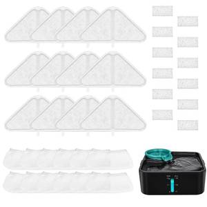 lot 2802 image: XIHIRCD 12 Packs Replacement Filters for Kastty Dog Water Fountain 230oz7L, Pet Fountain Filters, Cat Water Fountain Filters with 5 Layers Filtration System, Including Filter, Sponges, Mesh Bags&nbsp
