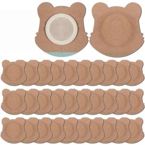 lot 2815 image: 30 Pcs Disposable Castor Oil Patches,Spunlace Absorbent Wrap,Highly Absorbent,Leak-Proof,Self-Adhesive,No Wash,Breathable(Oil Not Included)(Bear Shape,Skin Color) - Retail $5