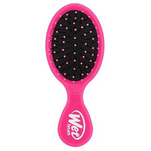 lot 2821 image: Wet Brush Mini Detangler Hair Brush, Pink - Detangling Travel Hair Brush - Ultra-Soft IntelliFlex Bristles Glide Through Tangles with Ease - Pain-Free - All Hair Types - Retail $6